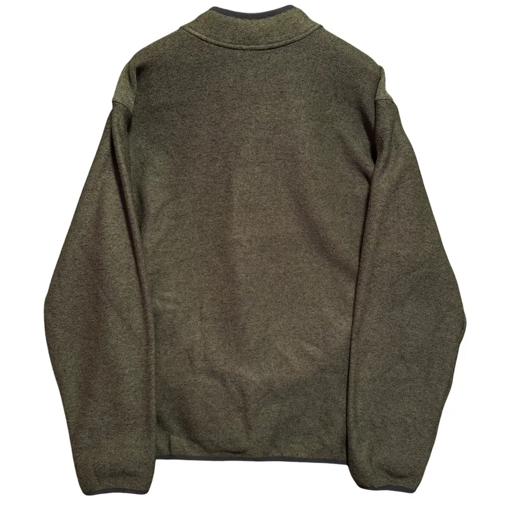 Eddie Bauer XXL Pullover Fleece‎ Olive Green Mens Snap Sweater Heavyweight